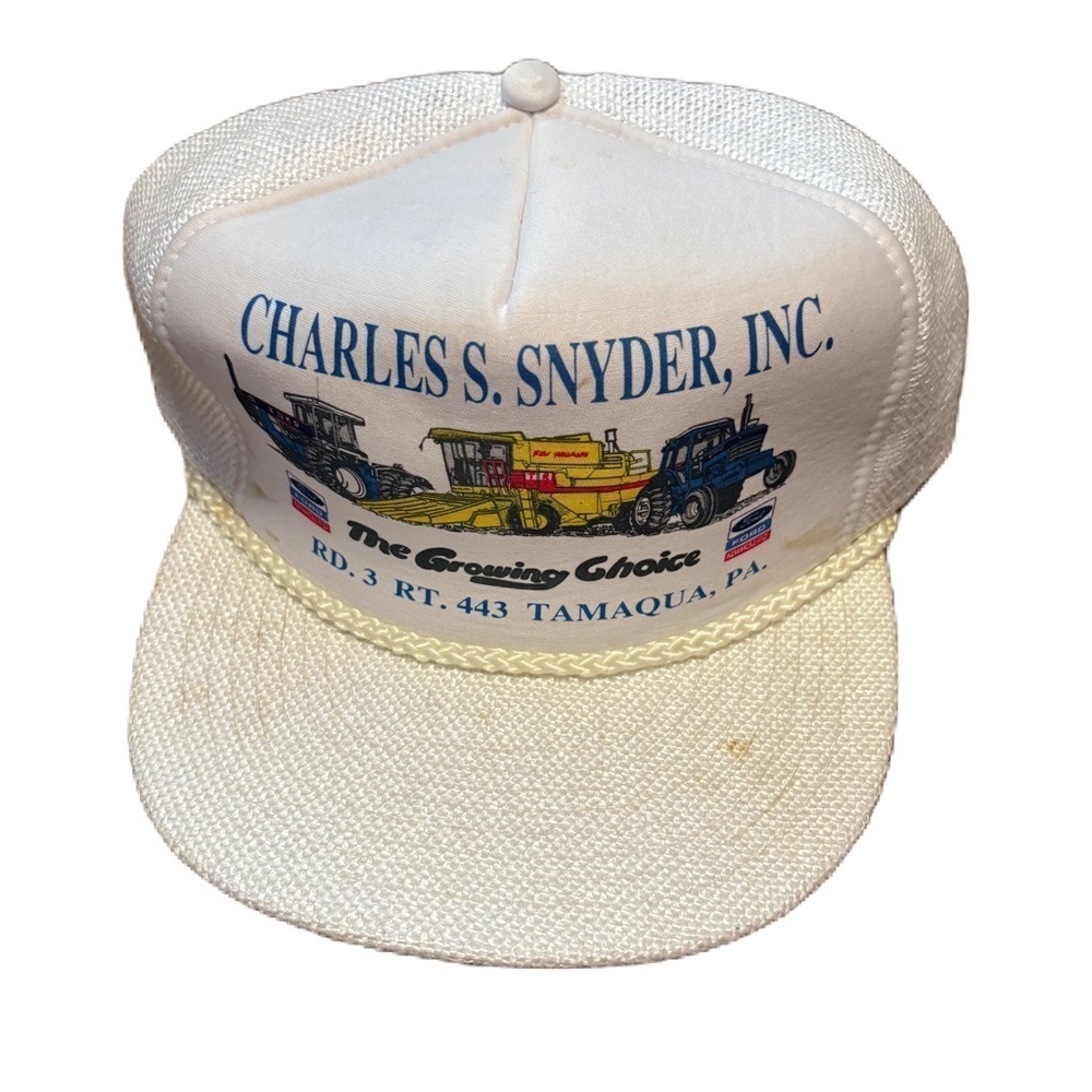 Vintage New Holland Rope The Growing Choice Hat K Products 90s SnapBack Trucker